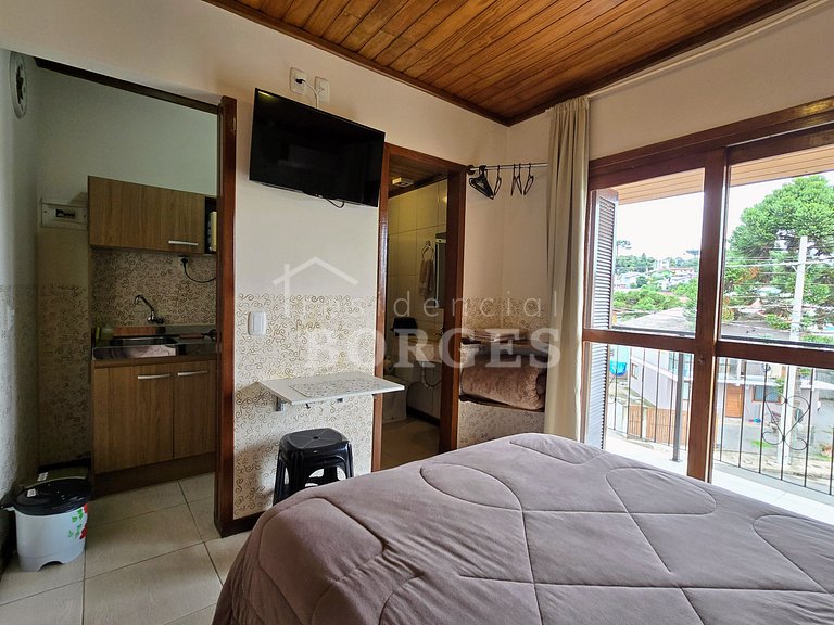 Apartamento casal conforto minimalista | Residencial Borges