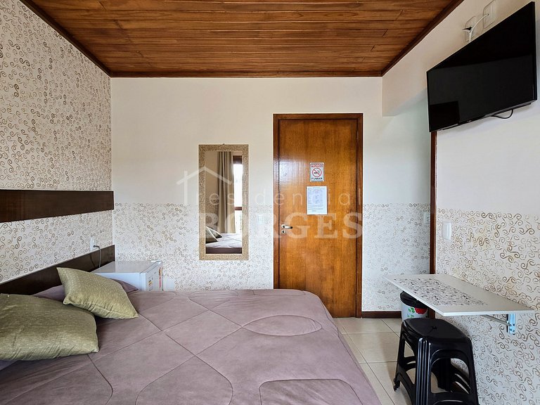 Apartamento casal conforto minimalista | Residencial Borges