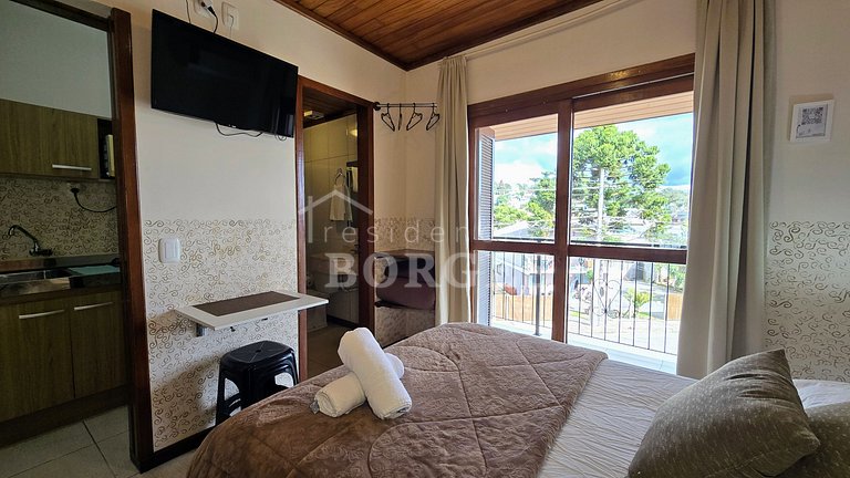 Apartamento casal conforto minimalista | Residencial Borges