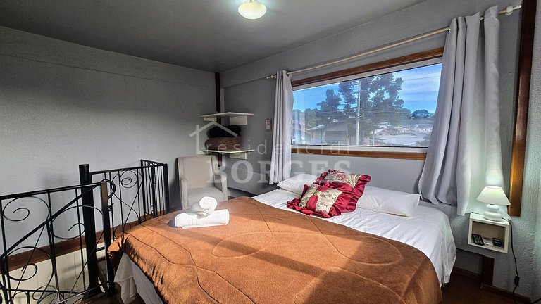 Apartamento com internet, ar condicionado e cozinha equipada