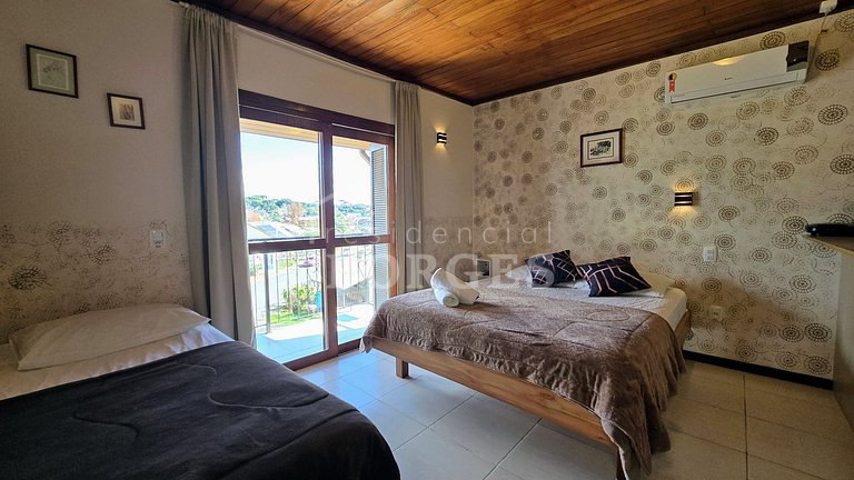 Apartamento casal luxo romântico com varanda perto do centro