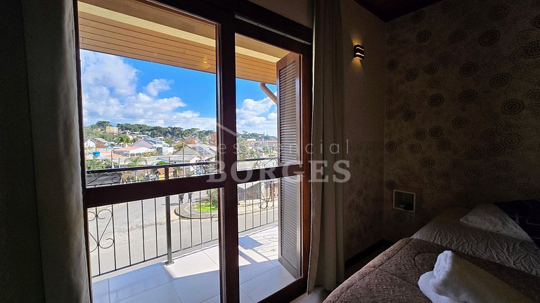 Apartamento casal luxo romântico com varanda perto do centro