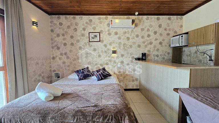 Apartamento casal luxo romântico com varanda perto do centro